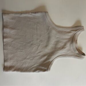 Ribbed Beige Tank Top